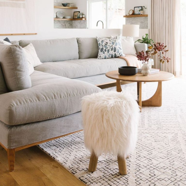 Faux-Fur-Stool-in-Scandinavian-Living-Room-via-Samantha-Gluck