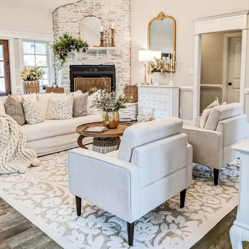 White-Living-Room-with-Grey-Couch-with-Pillows-819x1024