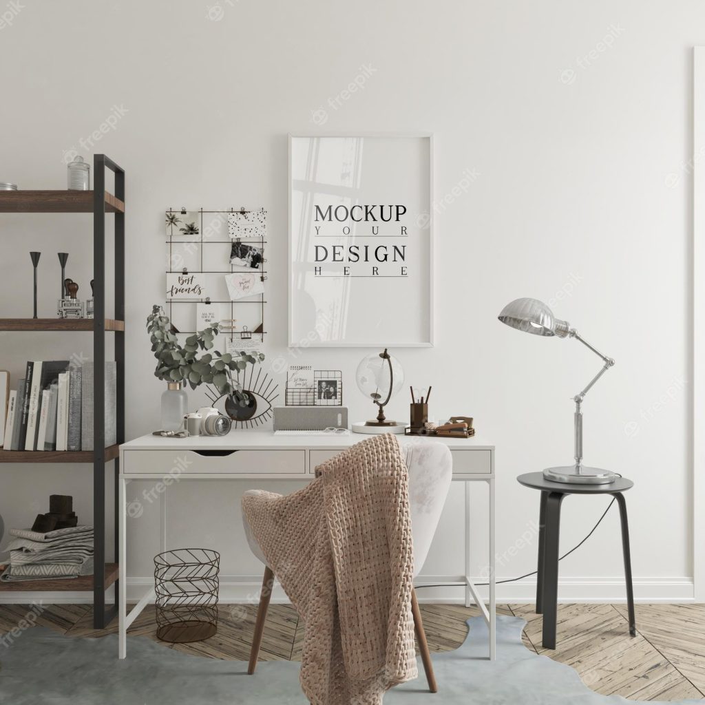 wall-mockup-poster-frame-mockup-modern-study-room-interior_216839-1358