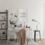 wall-mockup-poster-frame-mockup-modern-study-room-interior_216839-1358