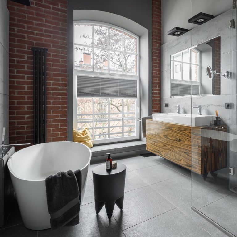Industrial style bathroom