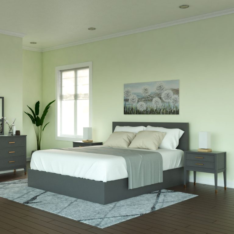 lime-walls-with-dark-gray-furniture