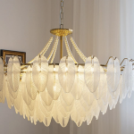 French Pearl Feather Lamps