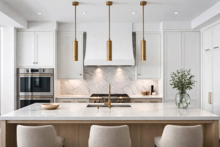 Enhance Your Kitchen with an Aged Brass Island Pendant