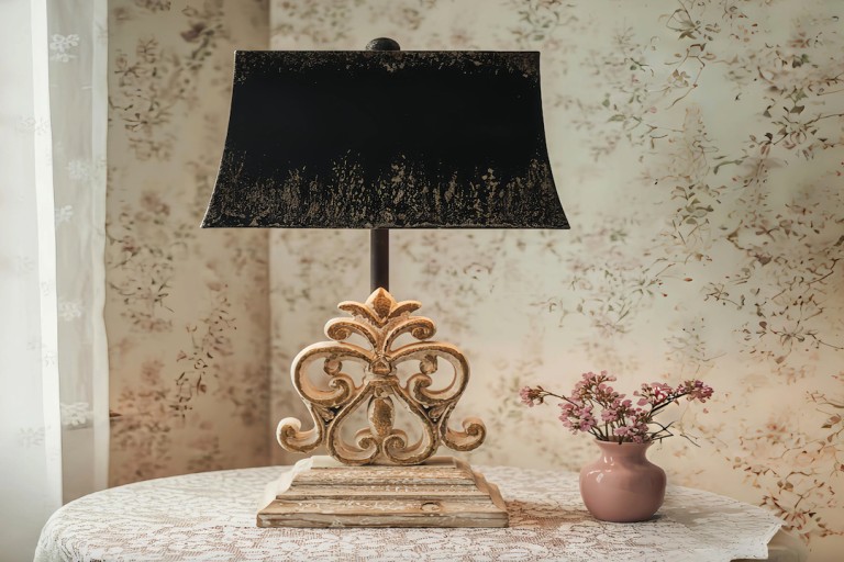 Stylish Flower-Shaped Black Iron Reading Lamp: A Chic Addition to Any Room