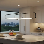 Enhance Your Contemporary Kitchen with a Gun Metal Linear Pendant